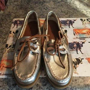 Woman’s Top -Sider Sperry shoes.